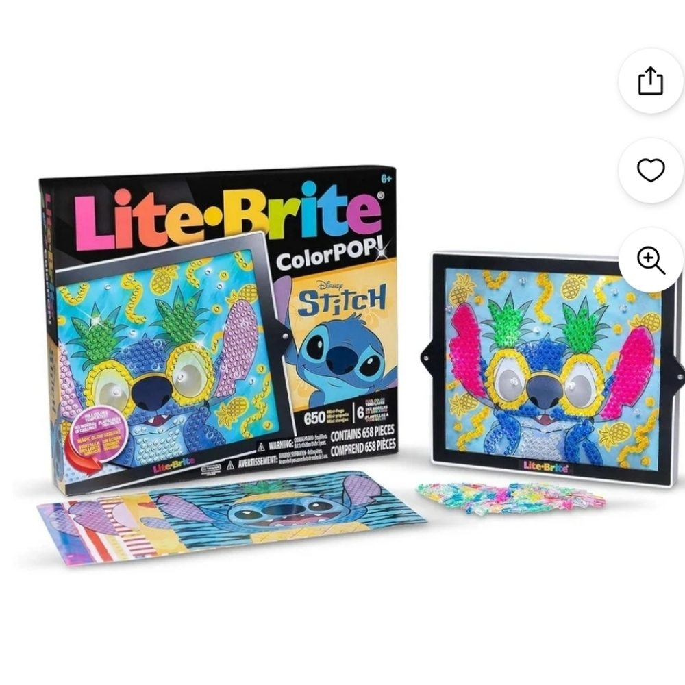 New Open Box Lite-Brite ColorPOP! Disney Stitch Set